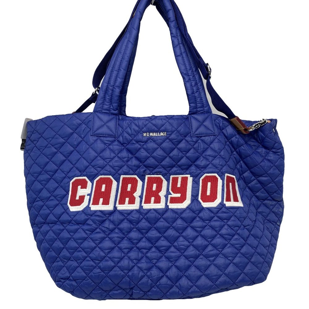MZ Wallace Blue Quilted Travel Bag